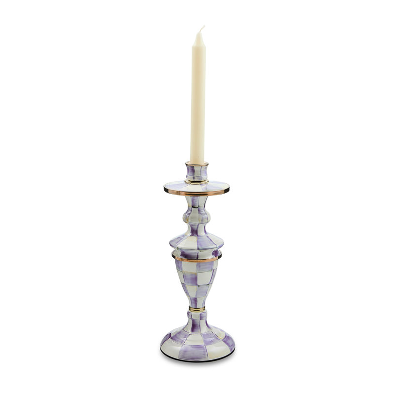 Violet Check Candlestick