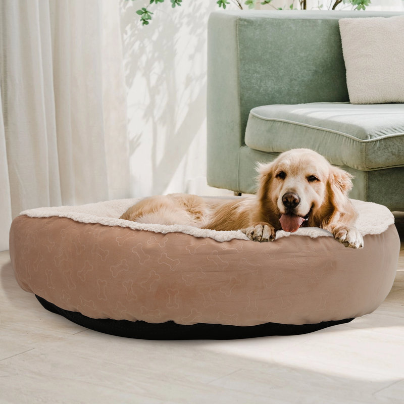 Coussin de lit Lisette, Beige, Moyen (l 30 po x P 30 po x H 9 po)