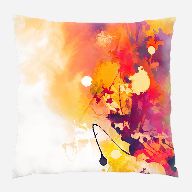 Coussin décoratif paint Valliere, Microsuède, Intérieur