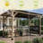 6 Ft. X 12 Ft. Cedar Wood Outdoor Entertainment Gazebo Bar With Hardtop Galvanized Steel Roof,Bar Table And Foot Rest Rail,Metal Storage Cabinet