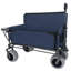 Chariot pliant 3-en-1 avec banquette et plateau de table pliable monté à l'arrière - capacité de 500 lb, pneus de plage 9 po x 4 po pour le camping, la plage, bleu foncé