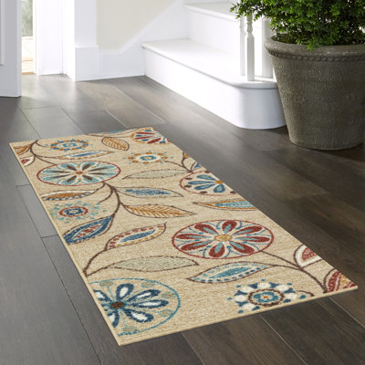 Adderley Floral Beige Area Rug