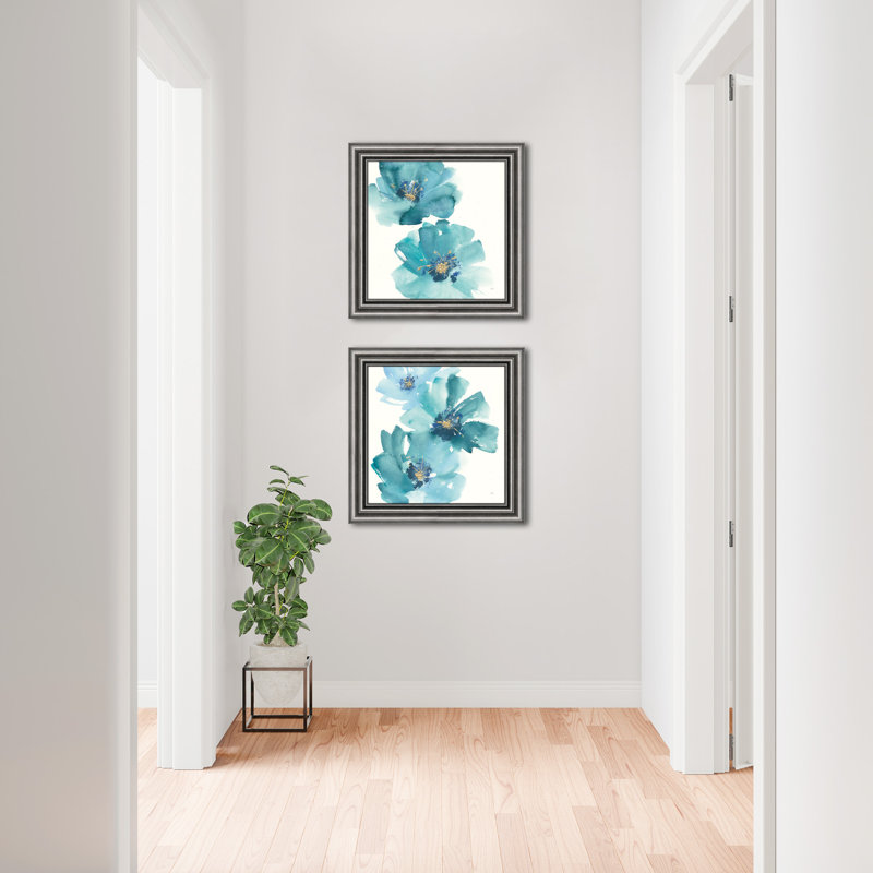 Cosmos bleu sarcelle - ensemble de 2 cadres photo