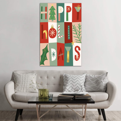 Happy Holidays I by Caroline Alfreds - Print on Canvas