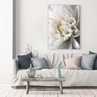 White Dahlia - Wrapped Canvas Print