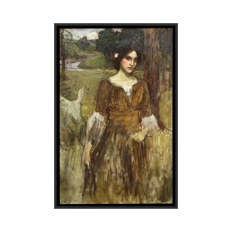 «The Lady Clare, c.1900» par John William Waterhouse, reproduction sur toile, H 26 po x l 18 po x P 1,5 po, Non mat