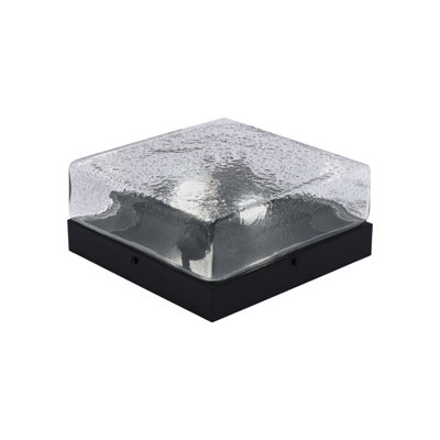 10" Flush Mount, 2-Bulbs, Shown With Glass