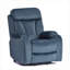  Fauteuil inclinable électrique en velours avec télécommande pour salon pour personnes âgées, finition bleue