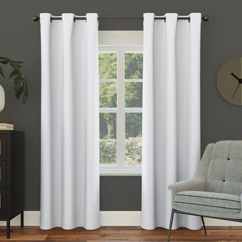 Blackout Grommet Curtain Panel - Basics by Wayfair™, Oyster White, 54" W x 63" L
