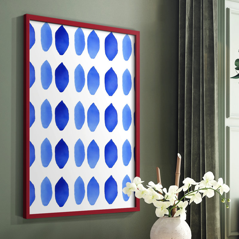 Abstract CDXV Framed Print - Ready To Hang, Red, 20" H x 16" W