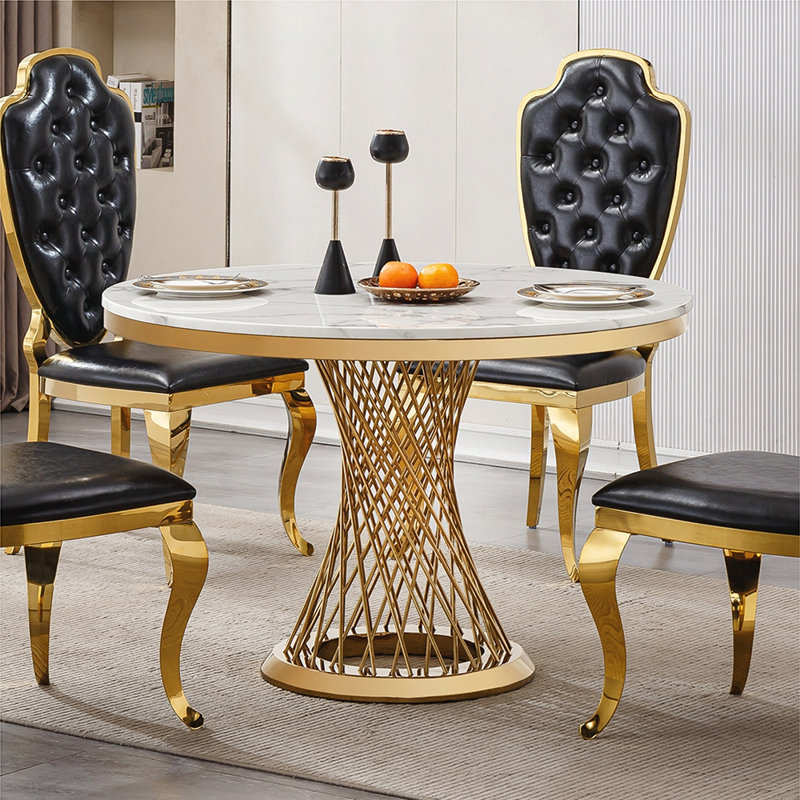 Table de salle à manger 47 ", Doré