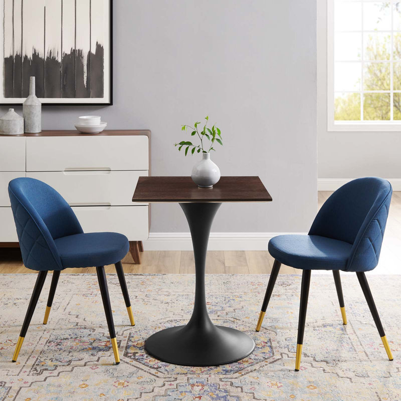 Lippa Square Wood Dining Table, Natural, 24"L x 24"W