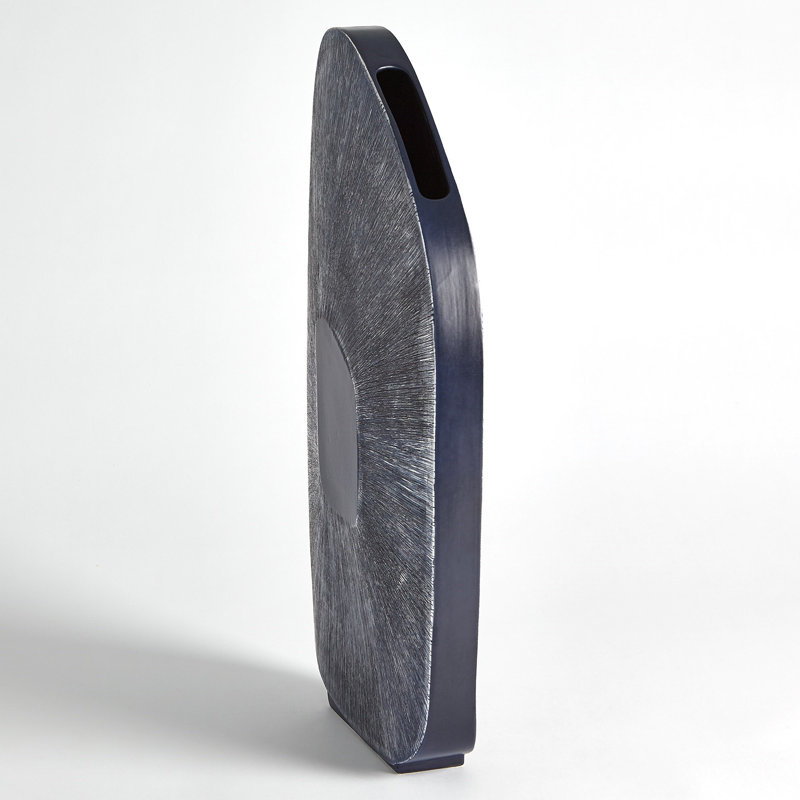 Handcrafted Table Vase, 24.75" H x 12.75" W x 5" D, Ink