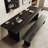 Black Rectangular Solid Wood desk-108953374