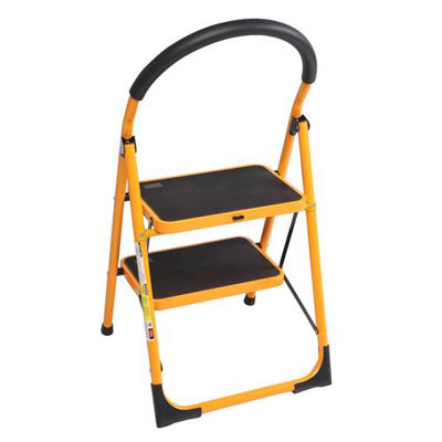 Escabeau pliant à 2 marches, tabouret portatif antidérapant et à pédale large, 330 lb. Capacité