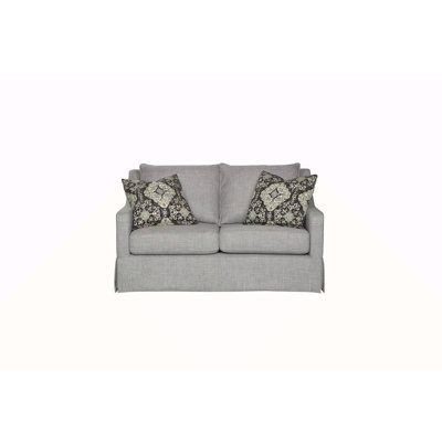 Causeuse avec jupe, coussins réversibles et 2 coussins