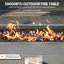 Rectangle Steel Propane Smokeless Fire Pit