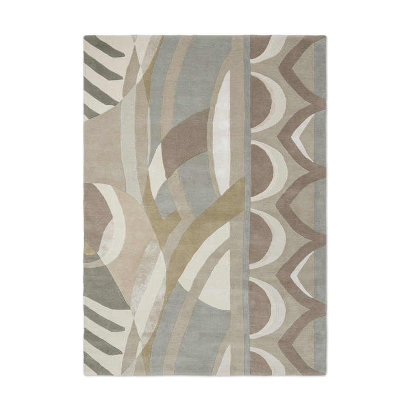 Atelier Handmade Wool Abstract Area Rug, Pebble, Rectangle 5'3 x 7'6