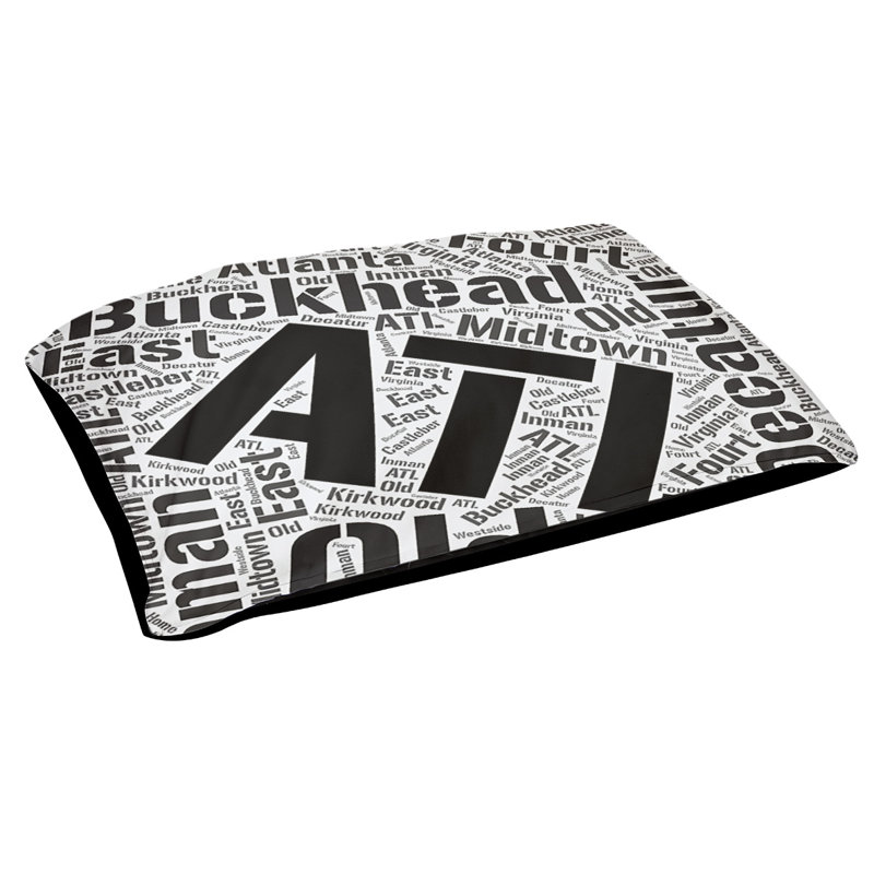 Oreiller rectangulaire designer, Moyen L 40 po x l 30 po, Noir, Cleveland