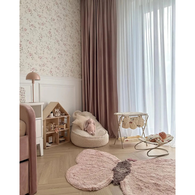 Washable Animal Cotton Rug Baby Butterfly