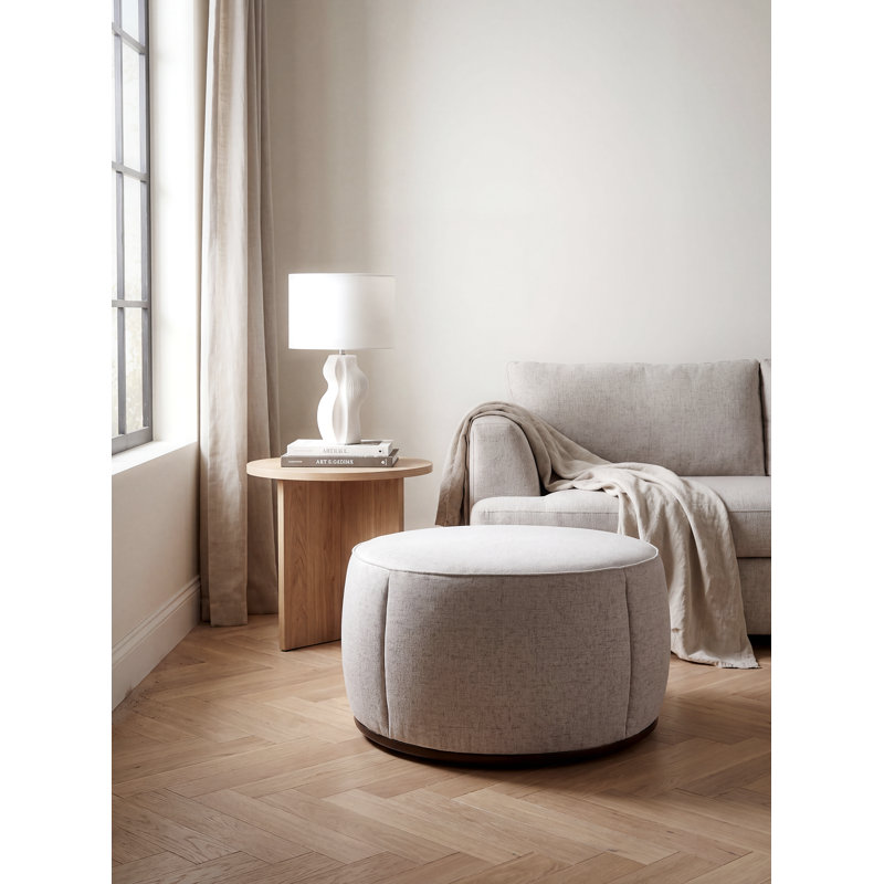 Repose-pieds Alexandria, Polyuréthane / polyester beige