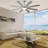 Synia 72" Chrome Modern Ceiling Fan with LED Light and Remote, 6 Speed Reversible Ceiling Fan-1289029465