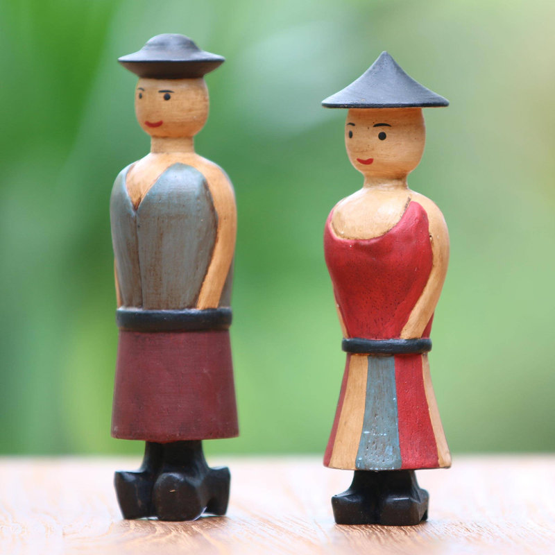 Ensemble de 2 figurines agriculteurs Jolly, Rouge