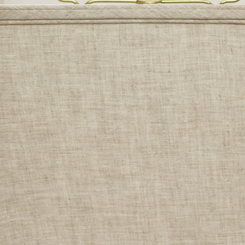 16" Throwback Rectangle Linen Lampshade, Cream
