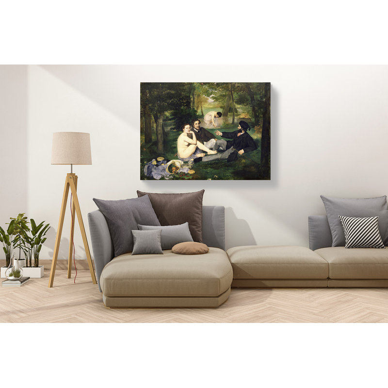 'The Luncheon on the Grass' by Edouard Manet - Wrapped Canvas Painting Print, 70cm H x 100cm W x 4cm D
