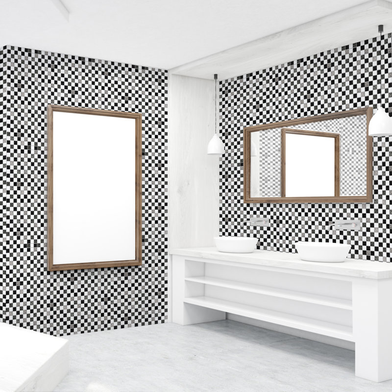 Alsace 20cm W x 20cm L Vinyl Peel and Stick Mosaic Tile