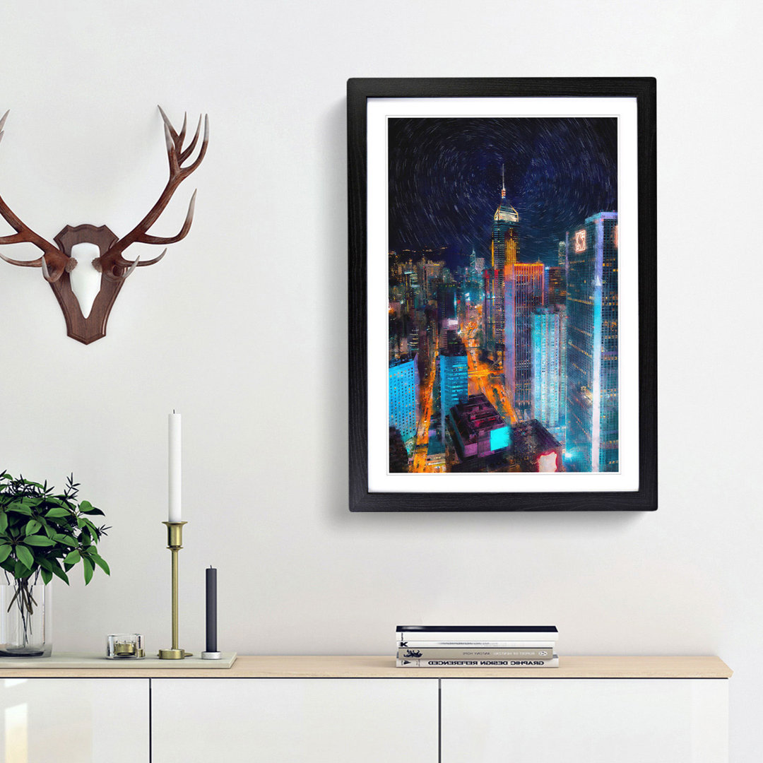 Midnight Dreams in Hong Kong - Picture Frame Painting Print