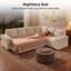 Très grand canapé-lit modulaire en U en velours côtelé 118 po pour salon, appartement et bureau, 118 po-130835412