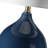 24in. 3-Way Blue Ceramic Table Lamp With Drum Shade