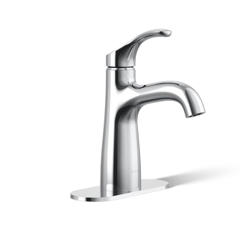 Simplice Single-Handle Bathroom Sink Faucet, Silver, 1.2 Gpm