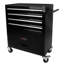 Chariot à outils à 4 tiroirs avec roulettes - noir, fabrication en acier robuste, fonctionnement silencieux des tiroirs, 2 pièces verrouillables et déverrouillables pour une mobilité personnalisable, plus de possibilités de rangement disponibles multifonctionnelles-621663989