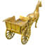 Cheval et chariot en laiton marocain fait à la main