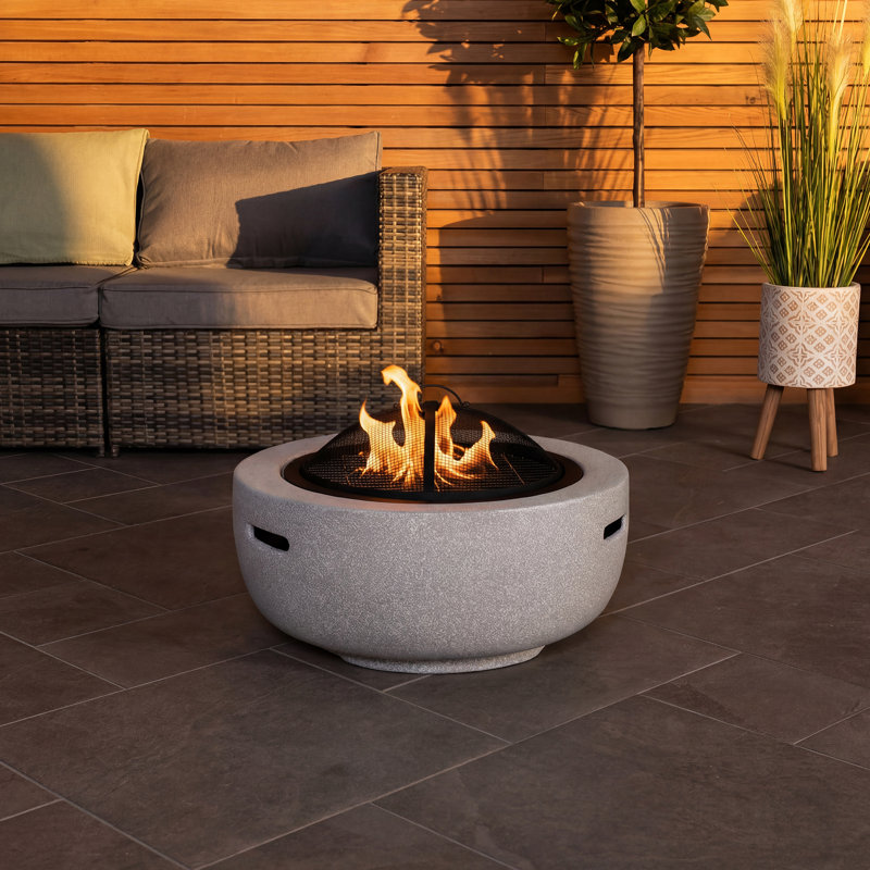 Cyrell Round Stone Charcoal Smokeless Fire Pit
