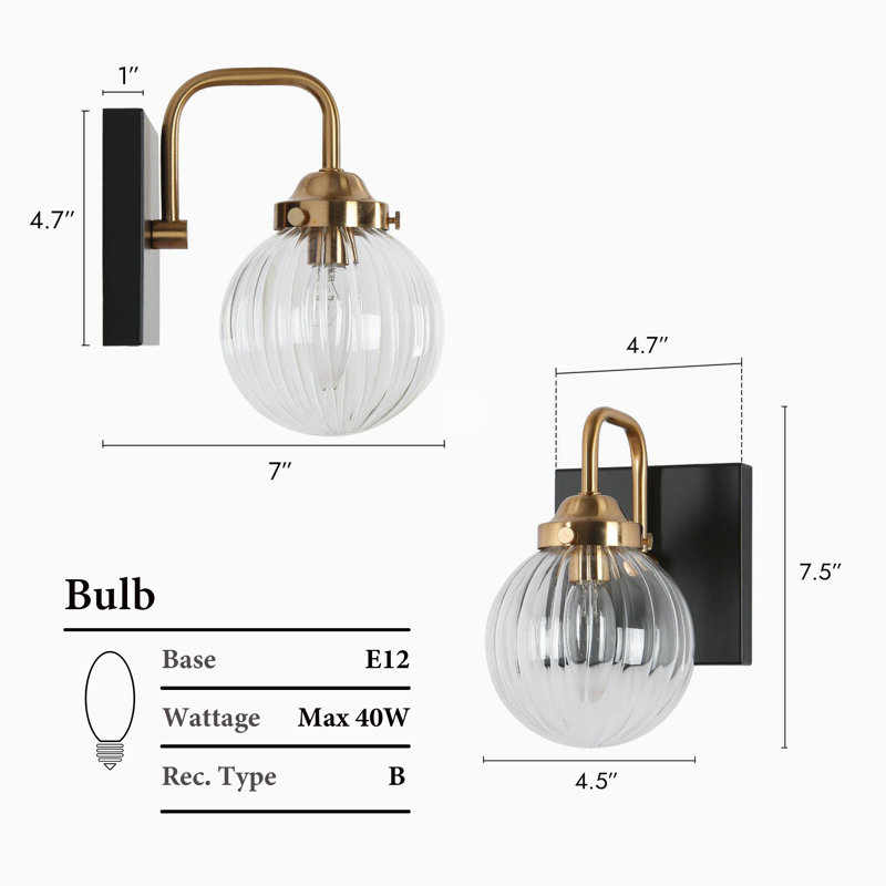 Yedidal Dimmable Armed Wall Sconce
