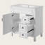 Meuble-lavabo de 30 po avec lavabo en céramique, meuble de salle de bain autoportant moderne avec 2 tiroirs et tablette réglable, meuble-lavabo de salle de bain de style français pour petits espaces-718481249