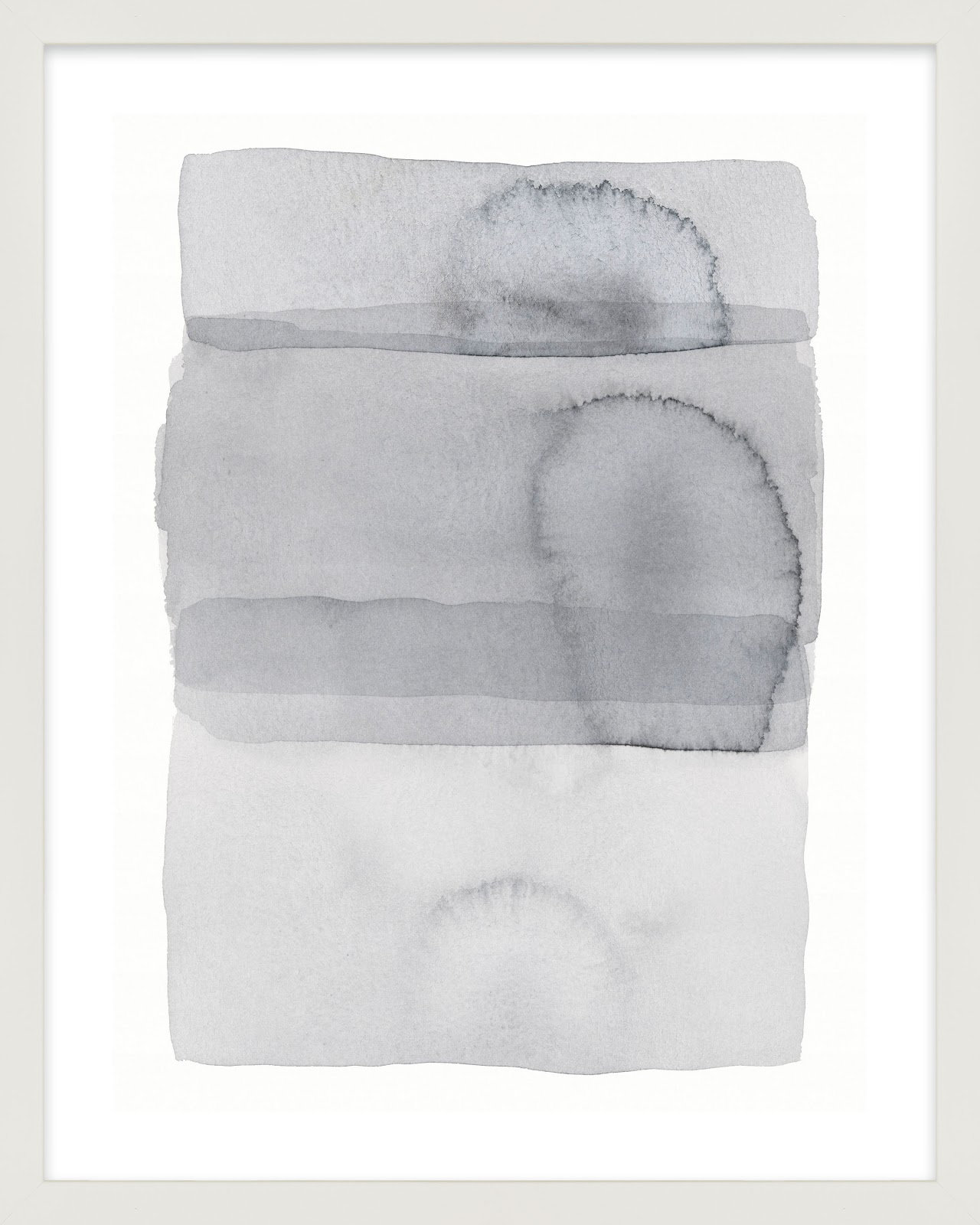 Gray On Gray 8 by Jacques Pilon, White Framed, 30" H x 24" W