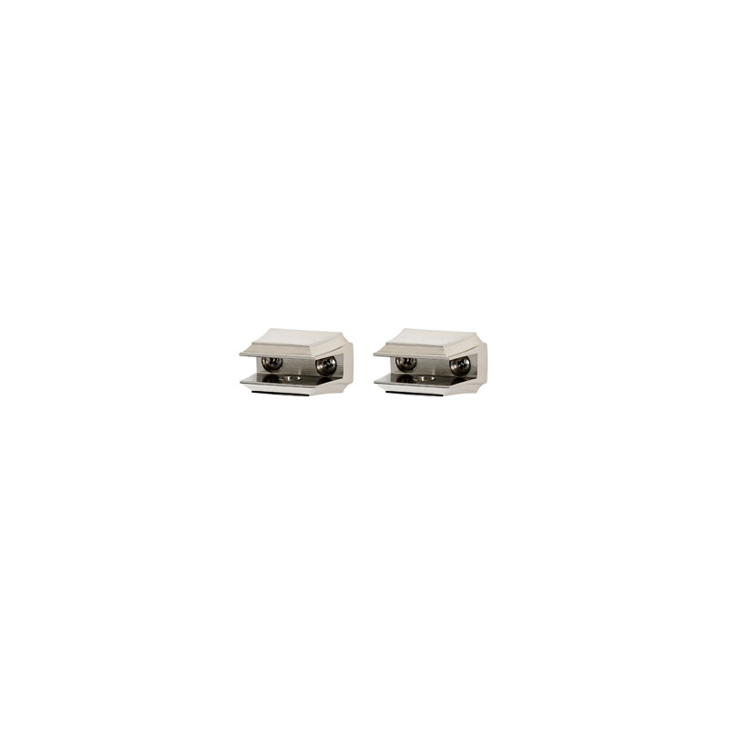 Geometric Shelf Brackets Only, Polished Nickel