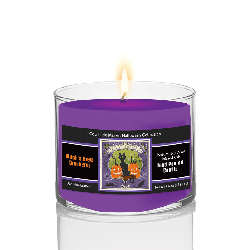 Bougie Stay Creepy V 9,6 oz en cire de soya dans un pot en verre
