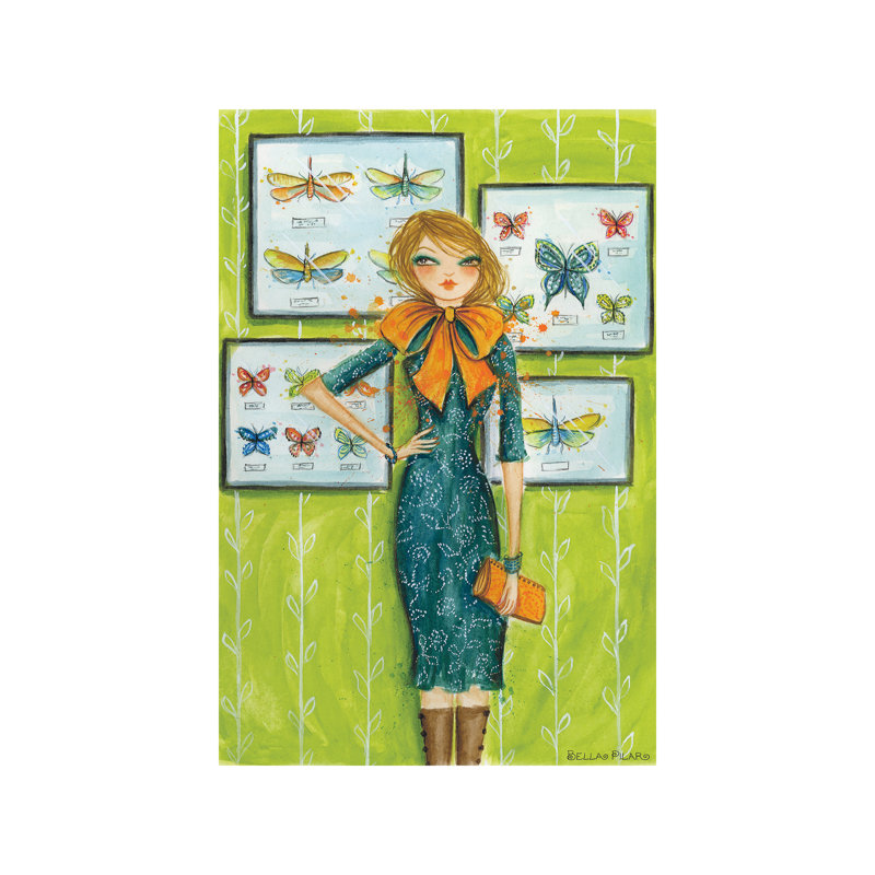 «Best Dress Butterfly Bow», art encadré, H 12 po x l 8 po x P 0,75 po, Toile tendue
