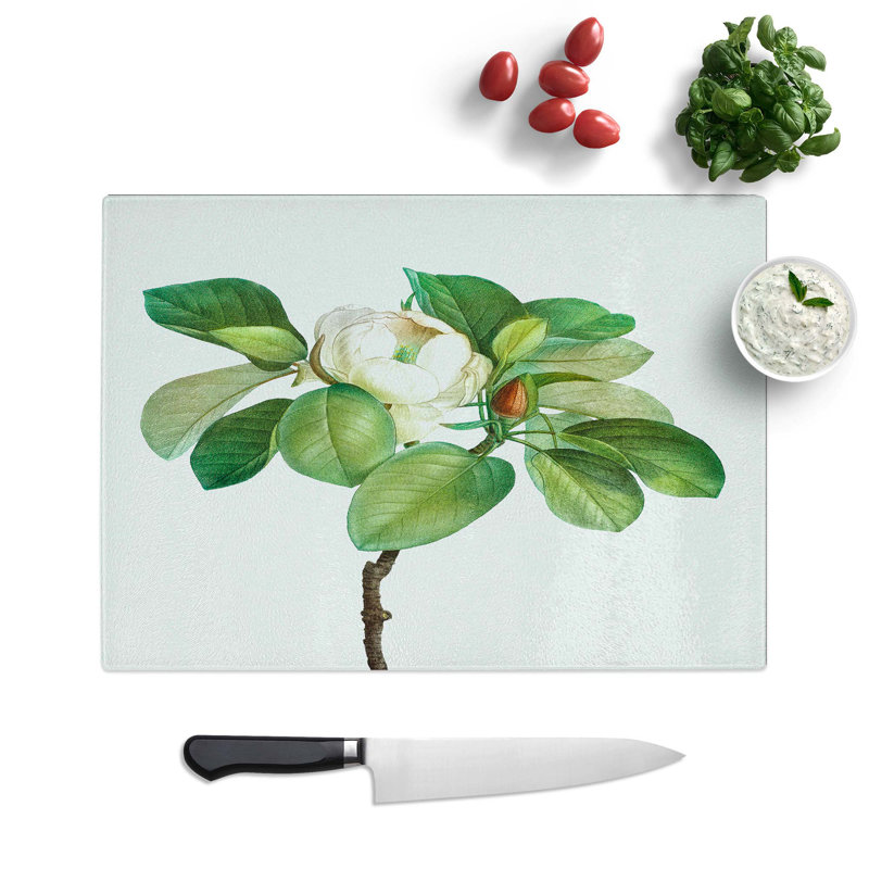 Tempered Glass Blooming Tree Chopping Board, 39 cm W x 28.5 cm L