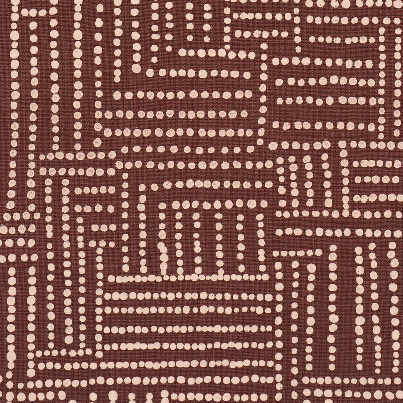 Schumacher X Johanna Ortiz Coco Hand Screen Print Fabric, Coconut Latte