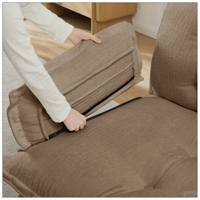 73 LSF Sofa Chenille- Light Brown