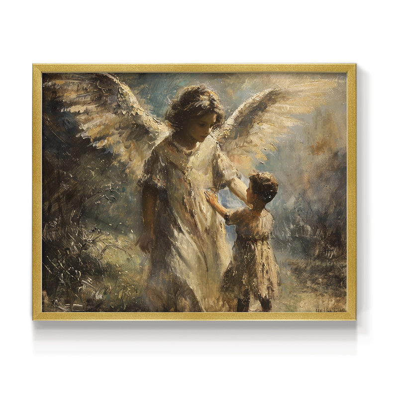 Angels From Above-XCIX -Framed Print - Restickable, 11" H x 14" W