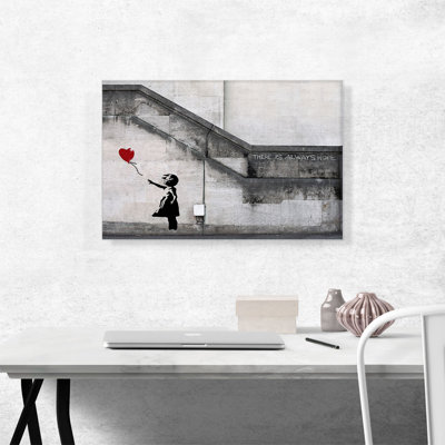 «There Is Always Hope Balloon Girl» par Banksy, reproduction d'art sur toile tendue