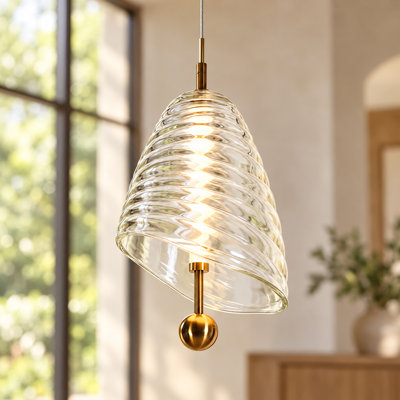 Luminaire suspendu simple en résine de métal à 1 lumière Boell
