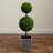 36'' Faux Boxwood Topiary in Wood Planter